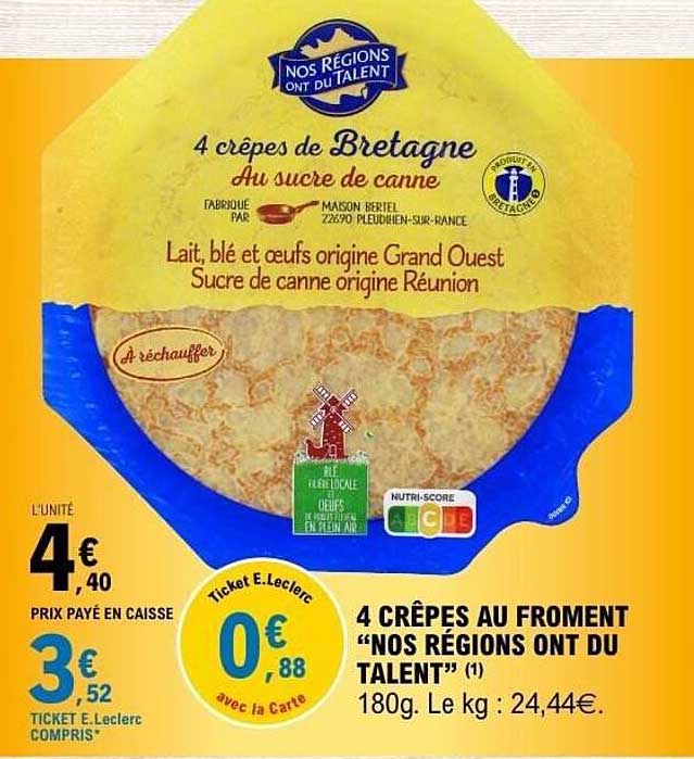 4 crêpes au froment “Nos Régions Ont Du Talent”