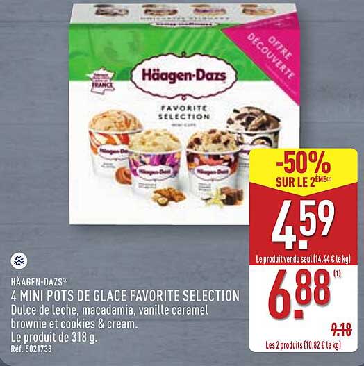 4 MINI POTS DE GLACE FAVORITE SELECTION