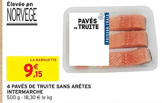 4 PAVÉS DE TRUITE SANS ARÊTES INTERMARCHE