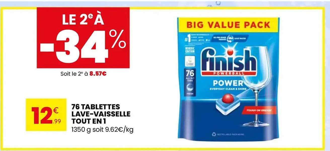 76 TABLETTES LAVE-VAISSELLE TOUT EN 1