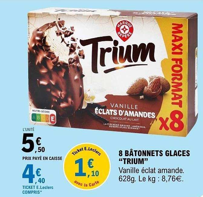 8 BÂTONNETS GLACÉS "TRIUM"