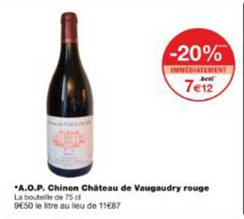 A.O.P. Chinon Château de Vaugaundy rouge