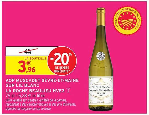 AOP MUSCADET SÈVRE-ET-MAINE SUR LIE BLANC