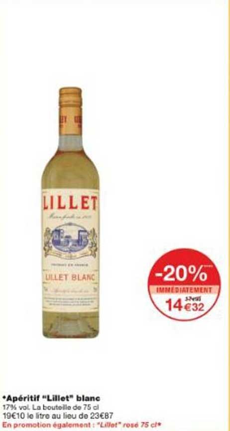 Aperitif "Lillet" blanc