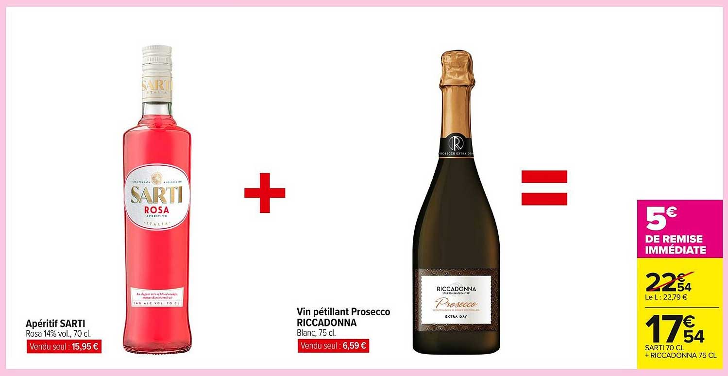 Apéritif SARTI + Vin pétillant Prosecco RICCADONNA
