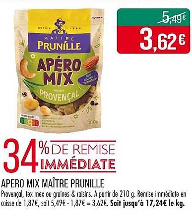 APERO MIX MAÎTRE PRUNILLE