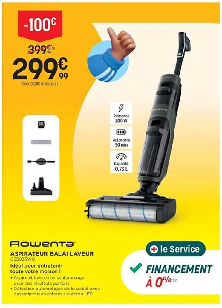 ASPIRATEUR BALAI LAVEUR GZ2035WO