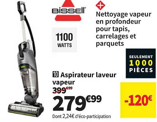 Aspirateur laveur vapeur