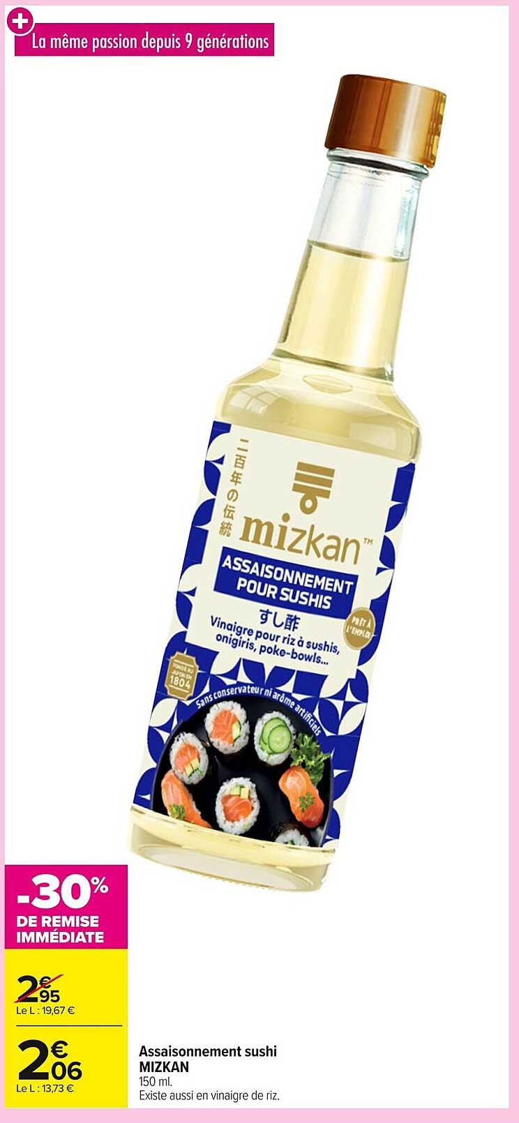 Assaisonnement sushi MIZKAN