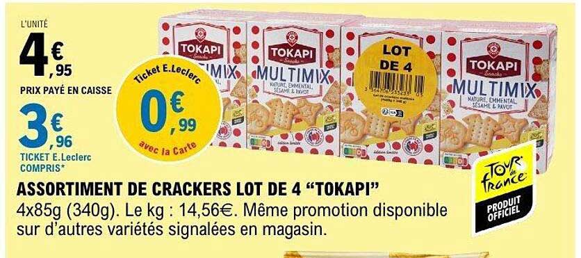 ASSORTIMENT DE CRACKERS LOT DE 4 "TOKAPI"