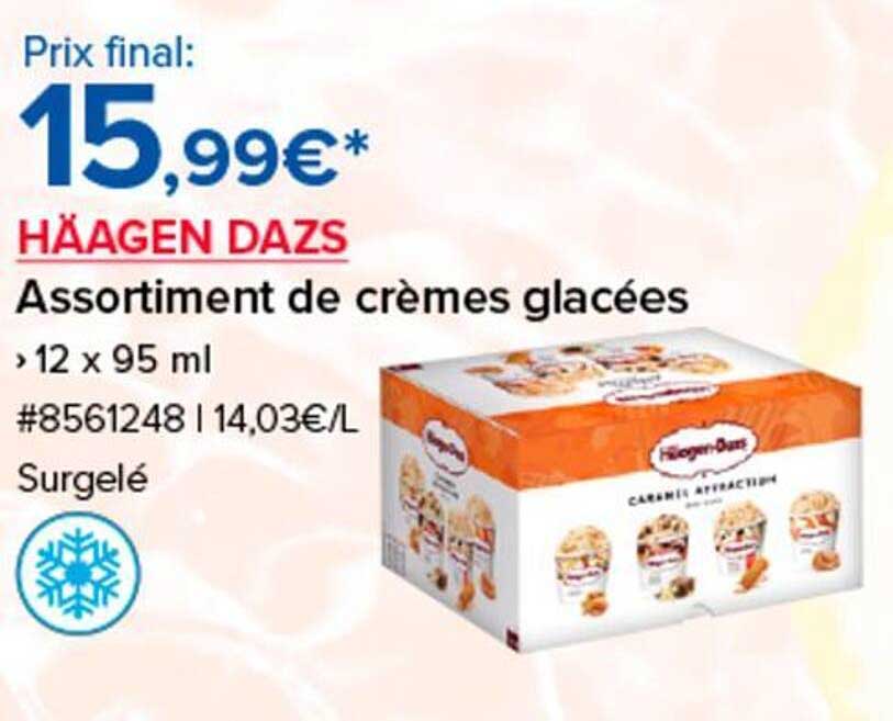 Assortiment de crèmes glacées HÄAGEN DAZS