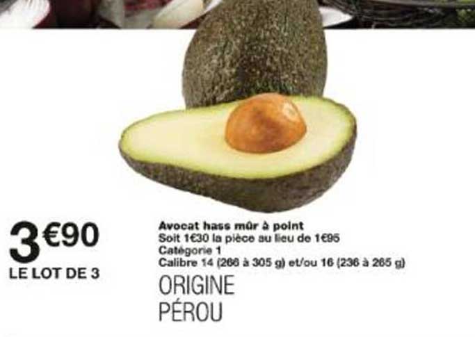 Avocat hass mûr à point
