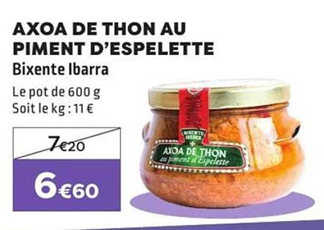 AXOA DE THON AU PIMENT D'ESPELETTE