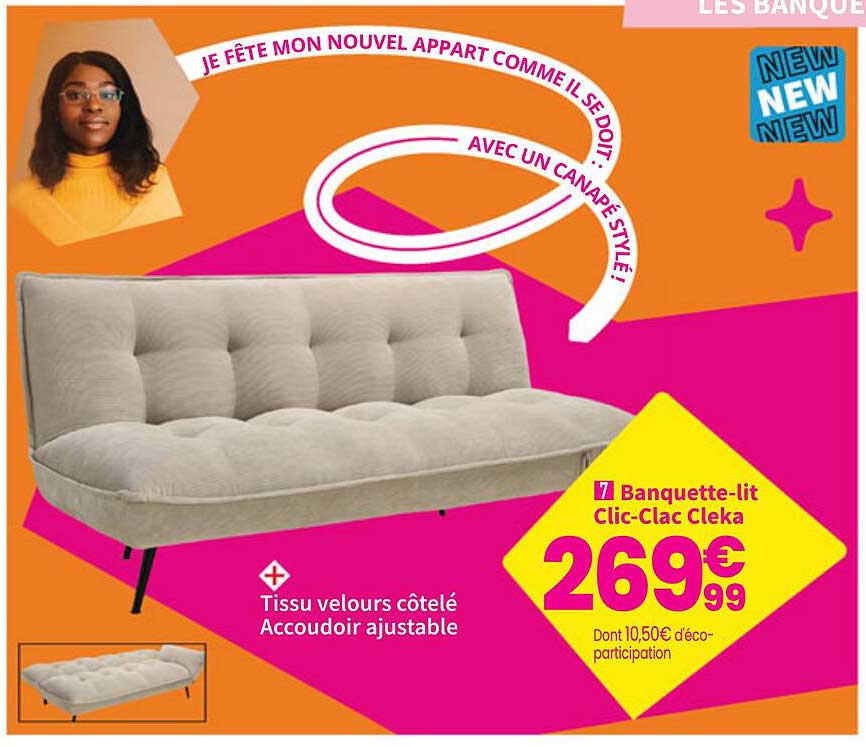 Banquette-lit Clic-Clac Cleka
