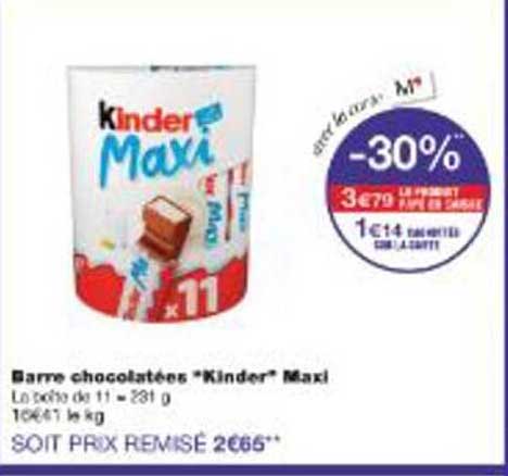 Barre chocolatées "Kinder" Maxi