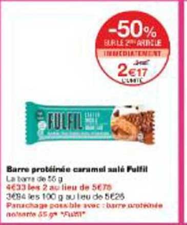 Barre protéinée caramel salé Fulfil
