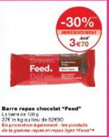 Barre repas chocolat 'Feed'