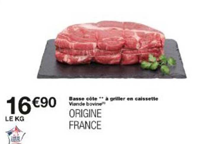 Basse côte ** à griller en caisseette