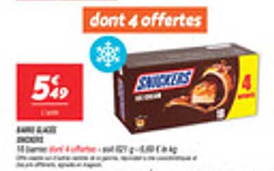 Bâtonnets glacés Snickers - 18 pièces