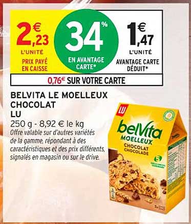 BELVITA LE MOELLEUX CHOCOLAT