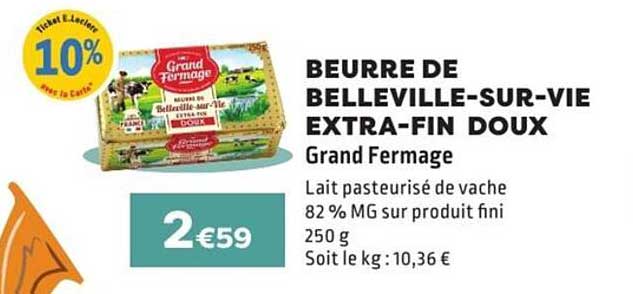 BEURRE DE BELLEVILLE-SUR-VIE EXTRA-FIN DOUX