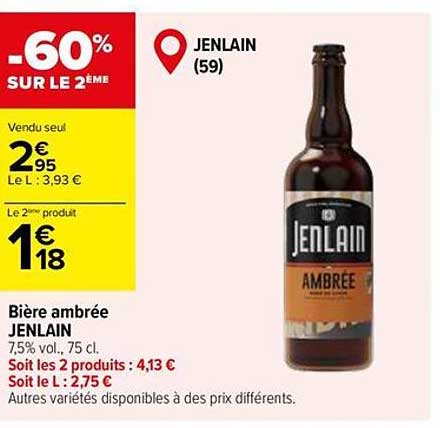 Bière ambrée JENLAIN
