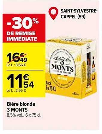 Bière blonde 3 MONTs