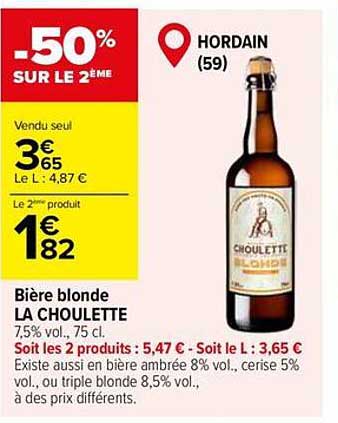 Bière blonde LA CHOULETTE