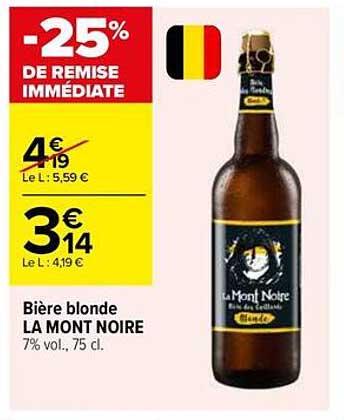 Bière blonde LA MONT NOIRE