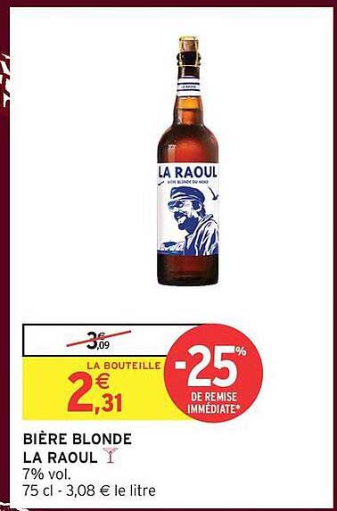 BIÈRE BLONDE LA RAOUL