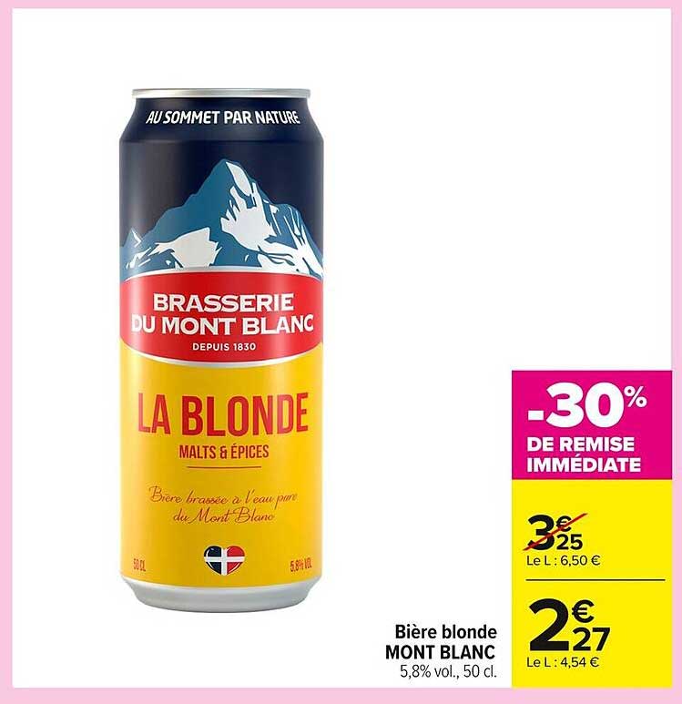 Bière blonde MONT BLANC