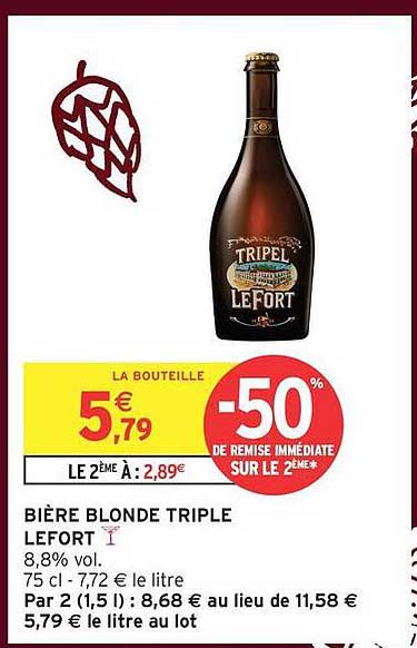 BIÈRE BLONDE TRIPLE LEFORT