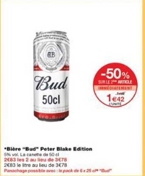 Bière "Bud" Peter Blake Edition