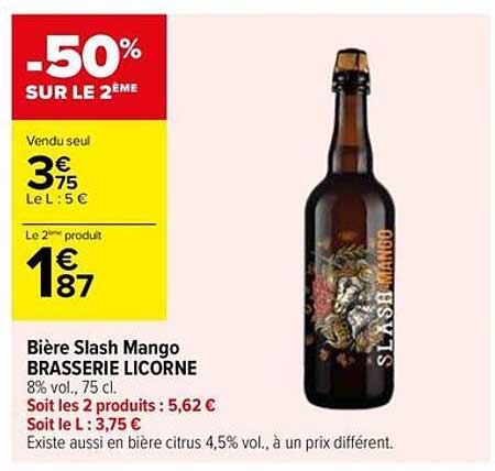 Bière Slash Mango