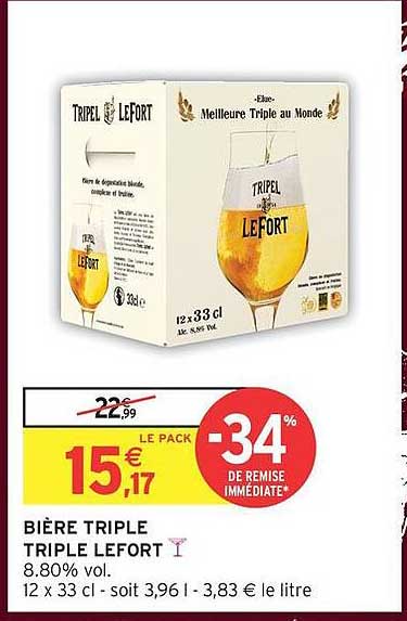 BIÈRE TRIPLE TRIPLE LEFORT