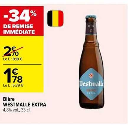 Bière WESTMALLE EXTRA