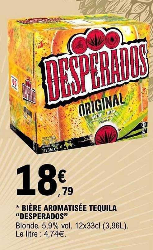 Bières aromatisées tequila "Desperados"