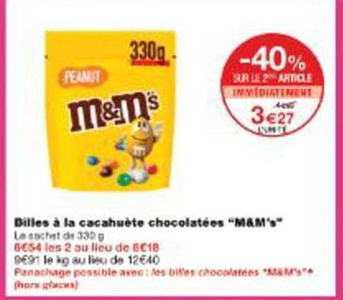 Billes à la cacahuète chocolatées “M&M's”