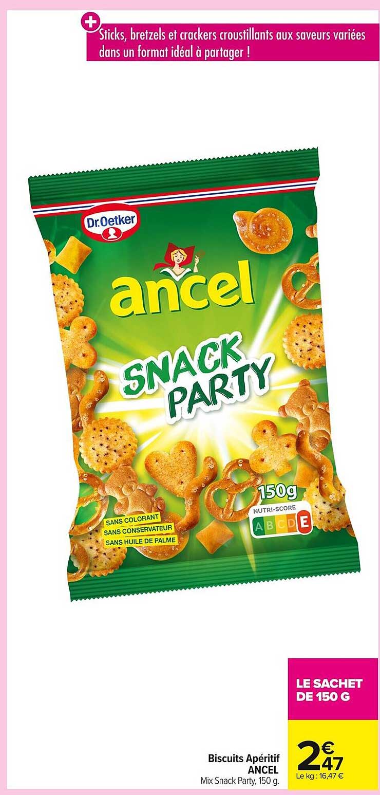 Biscuits Apéritif ANCEL Mix Snack Party, 150 g