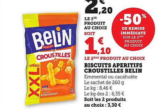 BISCUITS APÉRITIFS CROUSTILLES BELIN
