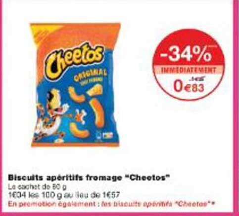 Biscuits apéritifs fromage "Cheetos"