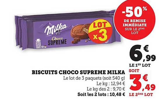 BISCUITS CHOCO SUPREME MILKA