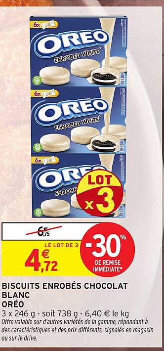 BISCUITS ENROBÉS CHOCOLAT BLANC