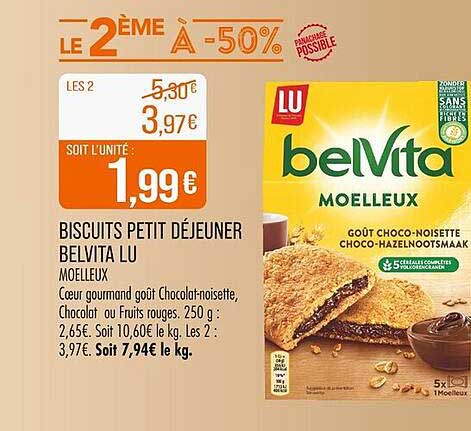 Biscuits Petit Déjeuner Belvita LU