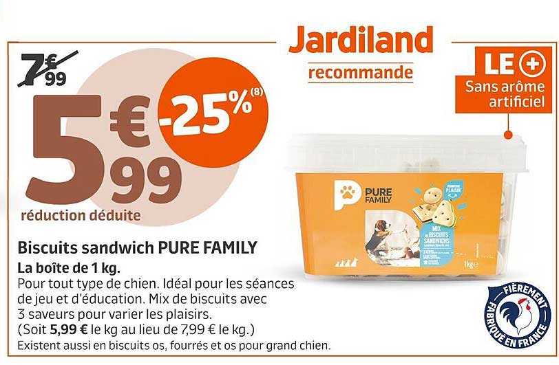 Biscuits sandwich PURE FAMILY