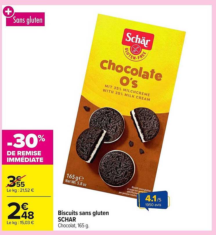 Biscuits sans gluten SCHAR