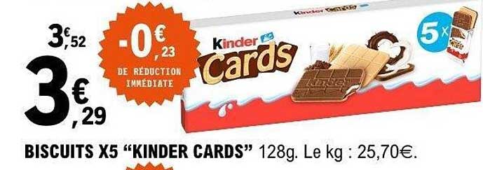 BISCUITS X5 “KINDER CARDS”