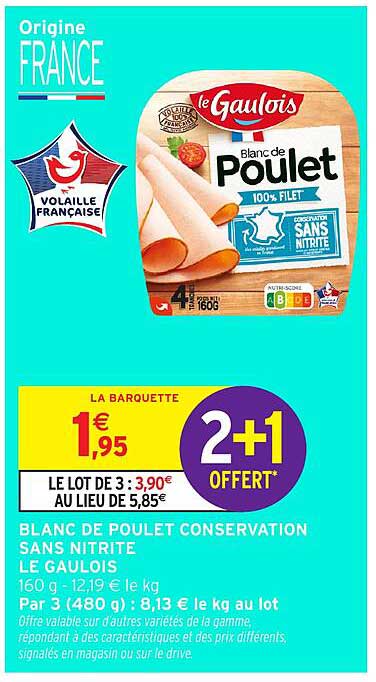BLANC DE POULET CONSERVATION SANS NITRITE