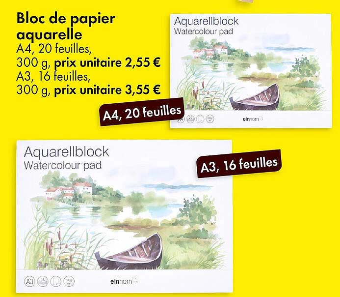 Bloc de papier aquarelle