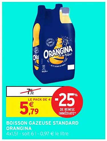 BOISSON GAZEUSE STANDARD ORANGINA